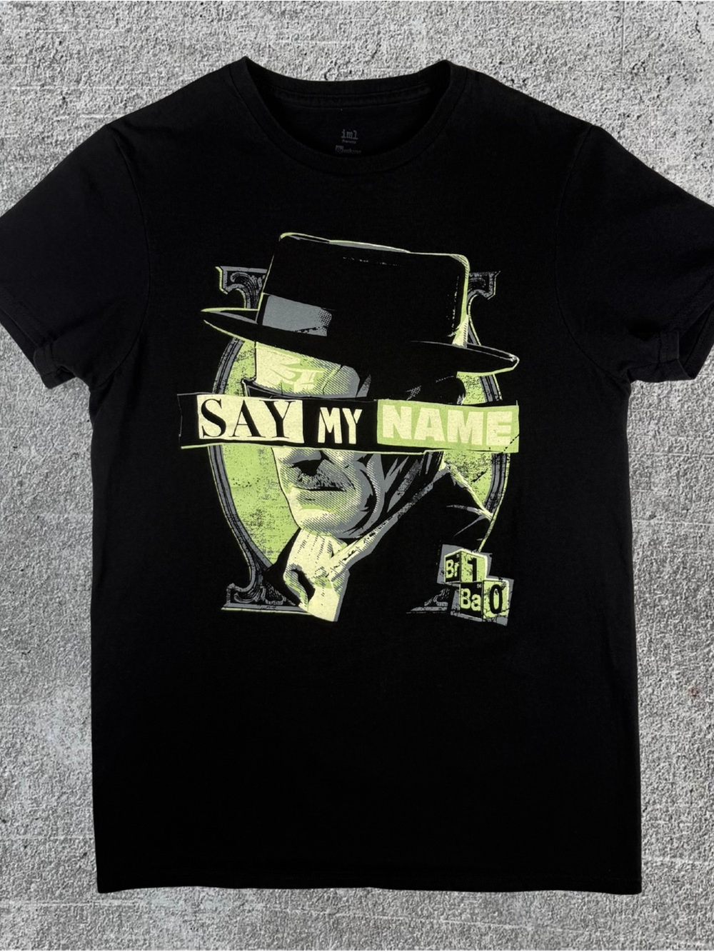 Men’s IML Breaking Bad Say My Name Heisenberg Black Short Sleeve T-Shirt Small